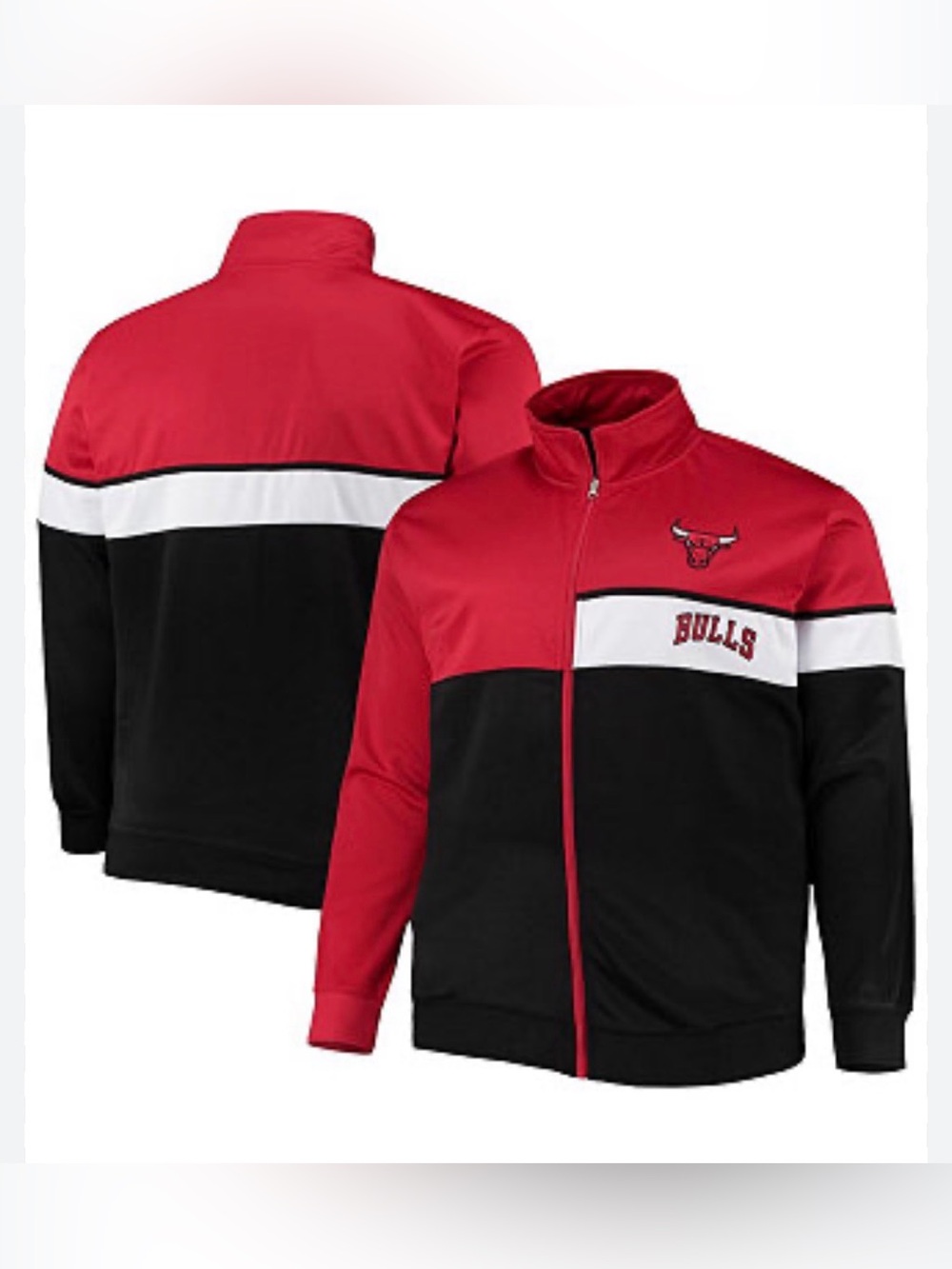 Fanatics Chicago Bulls Mens Full-Zip Track Jacket in size XL Tall